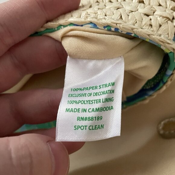 Lilly Pulitzer Botanical Green In A Flutter Straw Crossbody Clutch Purse NWOT - Picture 10 of 10